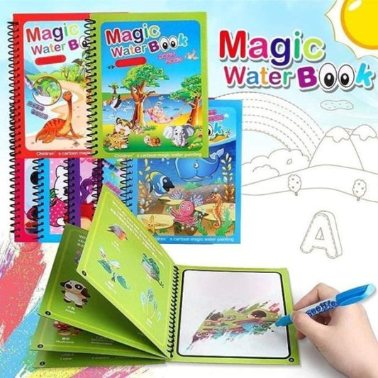 Magic Water Book with Doodle Pen – No-Mess Coloring Fun for Kids!