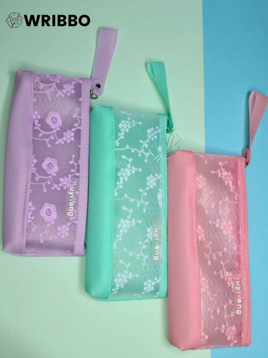 Soft Touch Embroidered Pouch – Elegance Meets Functionality!