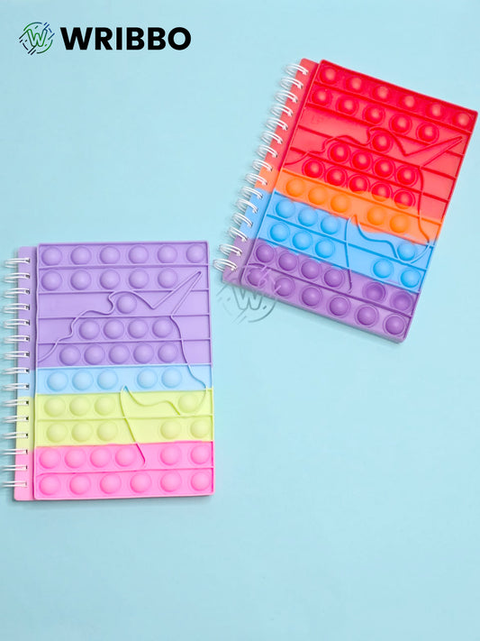 Pop It Stress Reliever Diary Style 1 - Fidget Toy and Self-Care Journal