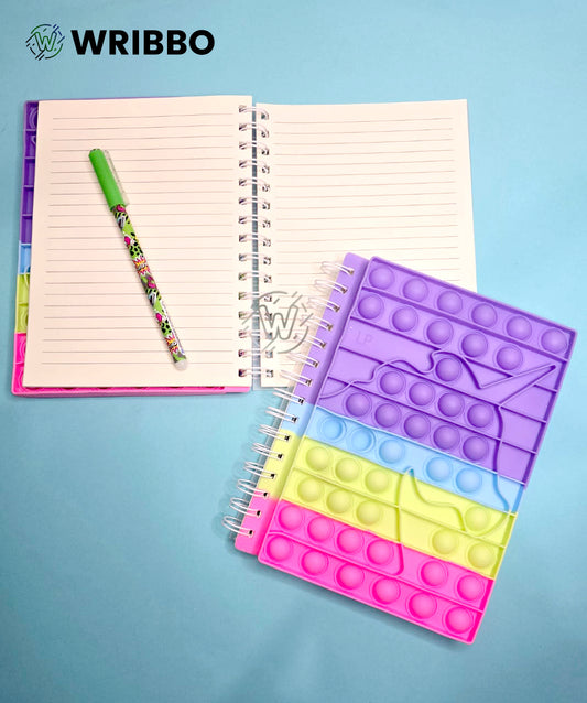 Pop It Stress Reliever Diary Style 1 - Fidget Toy and Self-Care Journal